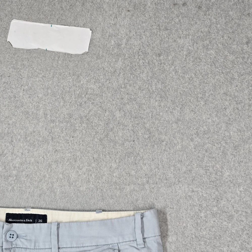 Abercrombie & Fitch Men Shorts 36 Light Gray Casual Shorts Chino Logo Stretch